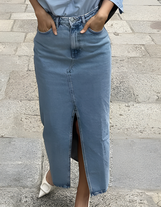 Siobhan - Long Denim Skirt